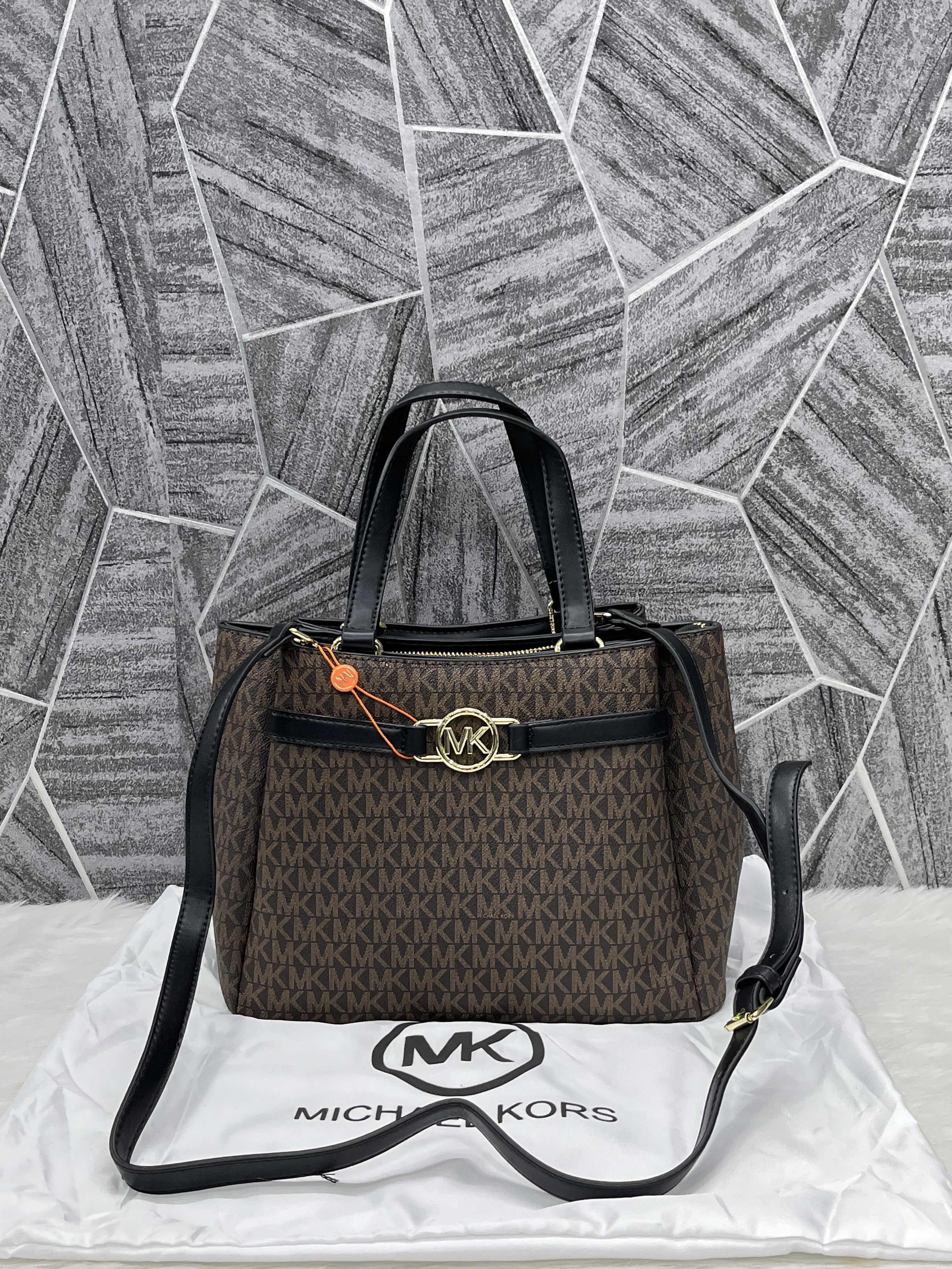 Michael Kors Reed Large Logo Satchel Handbag