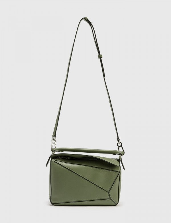 Loewe Puzzle Small Shoulder Bag With OG Box & Dust Bag (8627 D Army Green)