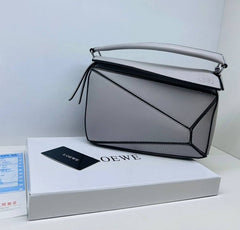 Loewe Puzzle Small Shoulder Bag With OG Box & Dust Bag (8627 Grey)