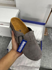 BirkenStock Boston suede Grey Premium Sandal