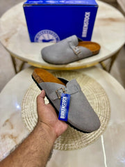 BirkenStock Boston suede Grey Premium Sandal