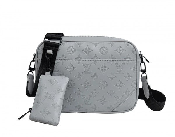 Louis Vuitton LV X Embossed Messenger Bag Brown Monogram Unisex Wid Dust Bag (7408 Grey)