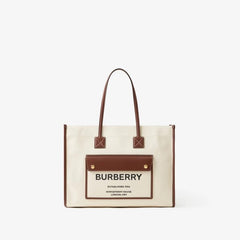 Burberry Freya Tote With OG Box & Dust Bag (Brown Canvas 41292)