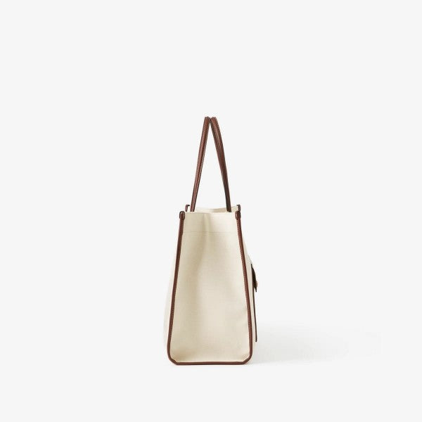 Burberry Freya Tote With OG Box & Dust Bag (Brown Canvas 41292)