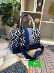 Kate Spade Flower Jacquard Bag With Dust Bag (K8308 D Blue)