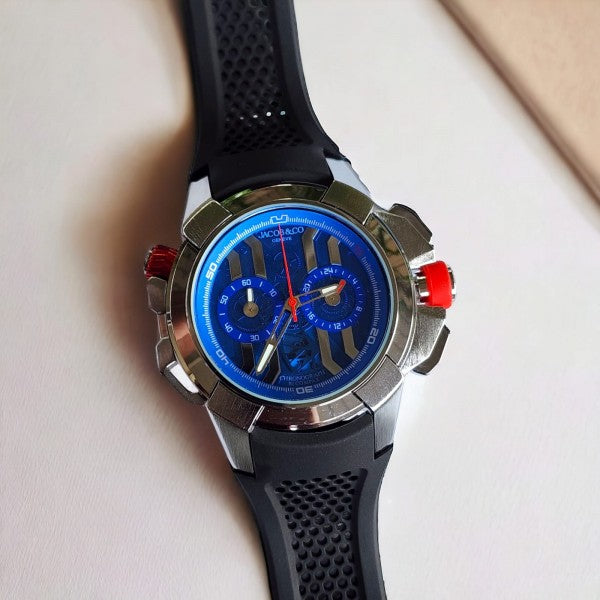 Jacob & co epic X Chronograph Black And Blue Watch