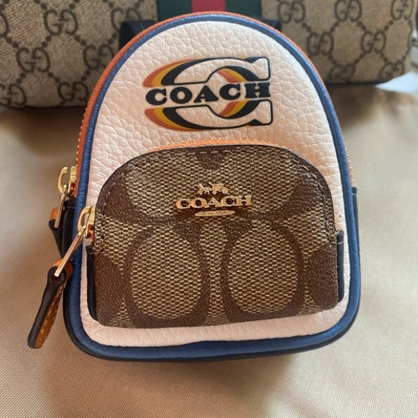 Coach Mini Keychain Backpack BagCharm With Original Box Packing