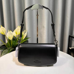 Coach Andrea Shoulder Bag With OG Box & Dust Bag (Black 63384)