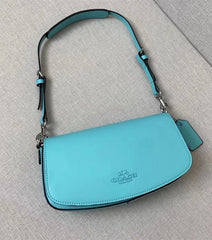 Coach Andrea Shoulder Bag With OG Box & Dust Bag (Blue 63384)