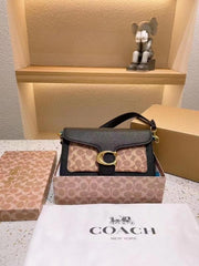 Coach Tabby 26 Shoulder Bag With OG Box & Dust Bag (Black Canvas-8716)