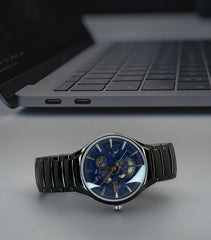 Rado True Round 40 Black And Blue Watch