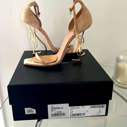 Saint Laurent ysl opyum heels pink gold