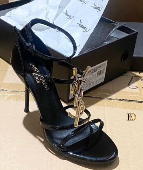 Saint Laurent ysl heels cassandre black gold