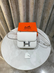 Hermes Constance Slim Epsom Vert With OG Box & Dust Bag (KG-19 White)