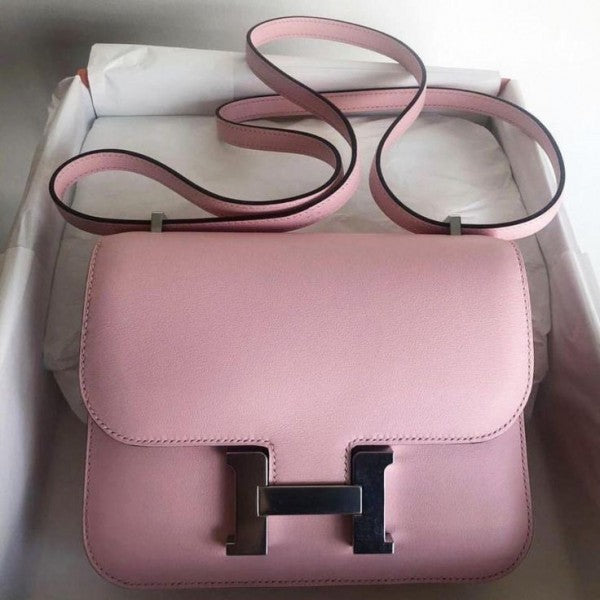 Hermes Constance Slim Epsom ert With OG Box & Dust Bag (KG-19 Pink)