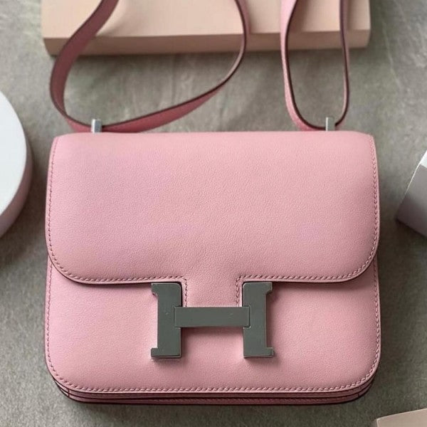 Hermes Constance Slim Epsom ert With OG Box & Dust Bag (KG-19 Pink)