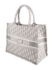 Christian Dior Book Tote With OG Box & Dust Bag & Scarf (Grey M929 36Cm)