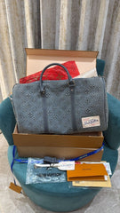 Louis Vuitton Lv Monogram Washed Denim High Quality Duffle Bag With Double Box Packing