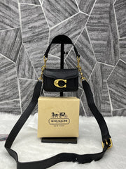 Coach Tabby 12 Black Monogram Mini With Original Box (6806 Black)