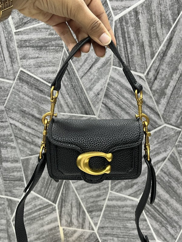 Coach Tabby 12 Black Monogram Mini With Original Box (6806 Black)