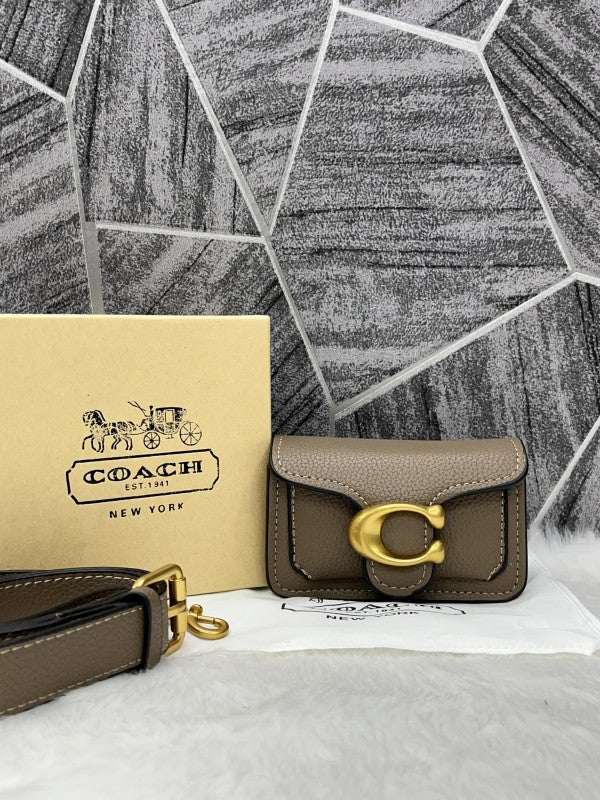 Coach Tabby 12 Brown Monogram Mini With Original Box (6806 Black Brown)