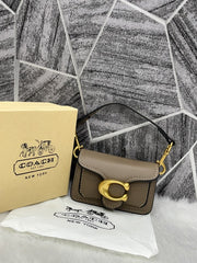 Coach Tabby 12 Brown Monogram Mini With Original Box (6806 Black Brown)