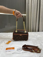 Michael Kors Blair Boston With OG Box & Dust Bag (22312 Coffee Brown)