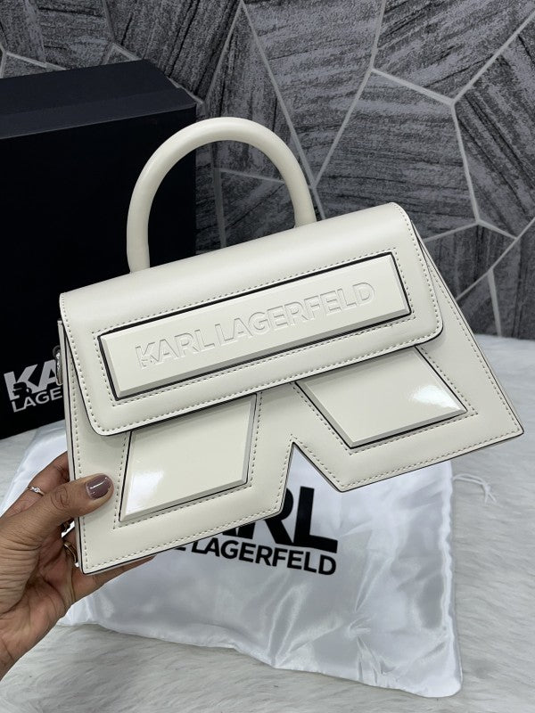 Karl Lagerfeld Beige K Icon Premium Sling With Original Box Packing KA669 Beige