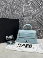 Karl Lagerfeld Blue K Icon Premium Sling With Original Box Packing KA669 Blue