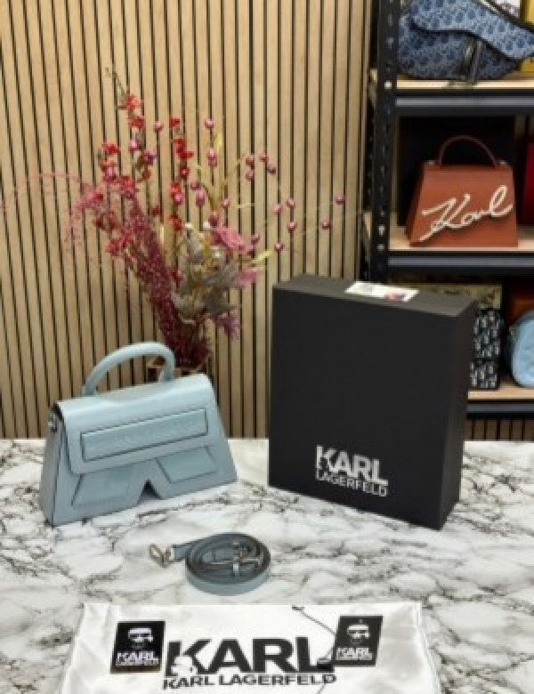 Karl Lagerfeld Blue K Icon Premium Sling With Original Box Packing KA669 Blue