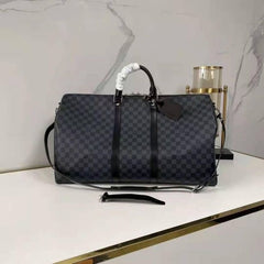 Louis Vuitton Keepall 55 Premium Leather Duffle With lock&Key DustCover