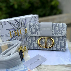 Christian Dior Montaigne Vanity Grey Bag With OG Box & Dust Bag (78832 Grey)
