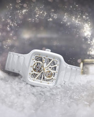 Rado True Square Automatic Ceramic- White-Gold
