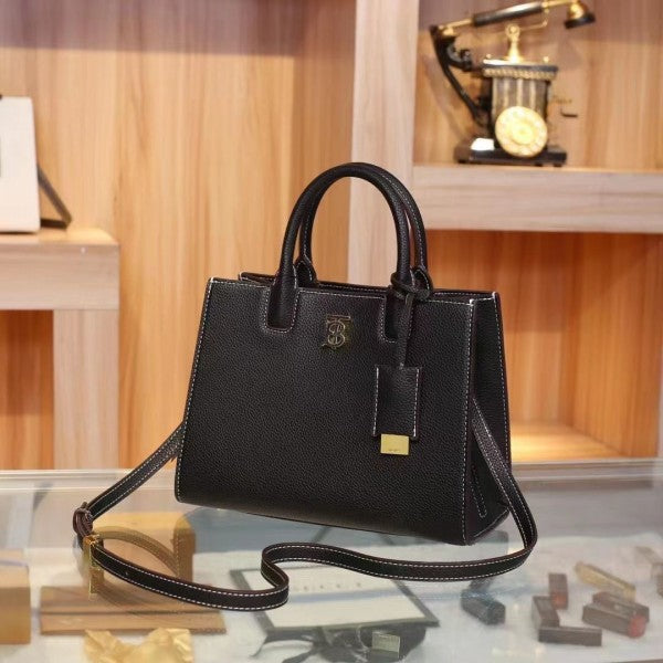 Burberry Frances Medium Satchel Bag With OG Box & Dust Bag BUR6268 Black