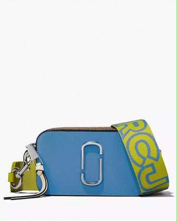 Marc Jacobs The Snap Shot Camera Sling Bag BlueGreenBrown With Dust Bag & OG Box
