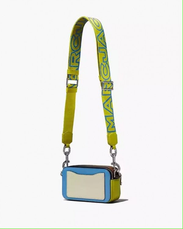 Marc Jacobs The Snap Shot Camera Sling Bag BlueGreenBrown With Dust Bag & OG Box