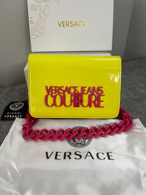 Versace Jeans Counture Structure Sling Bag With OG Box & Dust Bag (AV630 Neon Green)