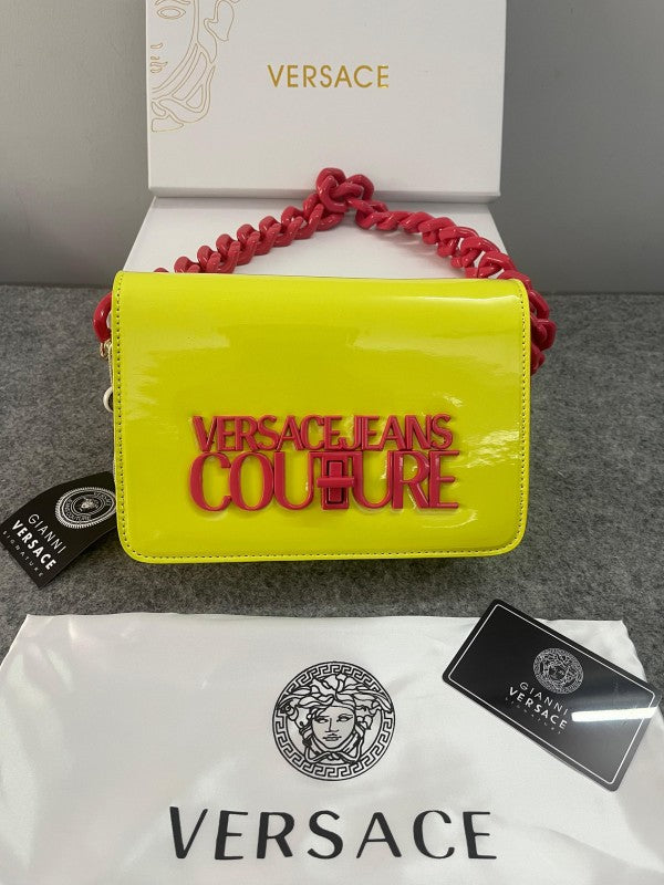 Versace Jeans Counture Structure Sling Bag With OG Box & Dust Bag (AV630 Neon Green)