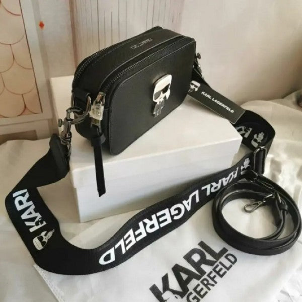 Karl Lagerfeld K-Ikonik Camera Crossbody Bag With OG Box & Dust Bag (Black) KA319