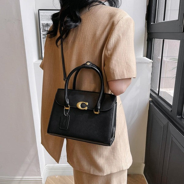 Coach Broome Carryall Top Handle Shoulder Bag With OG Box & Dust Bag (Black-1007)