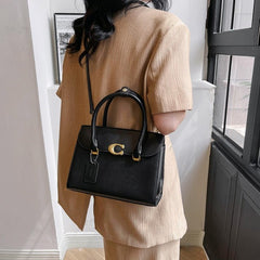 Coach Broome Carryall Top Handle Shoulder Bag With OG Box & Dust Bag (Black-1007)