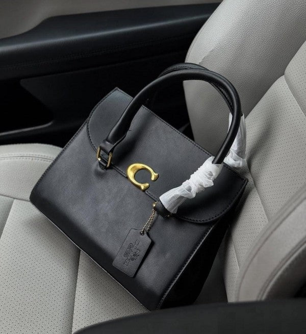 Coach Broome Carryall Top Handle Shoulder Bag With OG Box & Dust Bag (Black-1007)