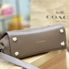 Coach Broome Carryall Top Handle Shoulder Bag With OG Box & Dust Bag (Khaki-1008)