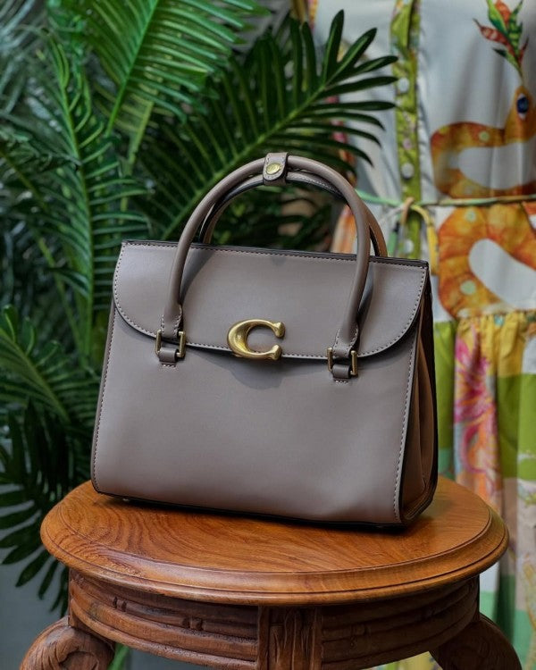 Coach Broome Carryall Top Handle Shoulder Bag With OG Box & Dust Bag (Khaki-1008)
