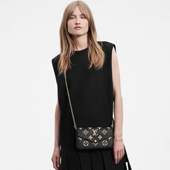 Louis Vuitton Felice Pochette Black White With OriginalBox