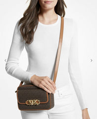 Michael Kors Parker camera Bag With OG Box & Dust Bag 100830 Coffee