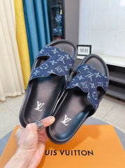 Louis Vuitton Premium Criscross LV Slide Sandal