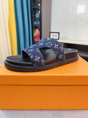Louis Vuitton Premium Criscross LV Slide Sandal