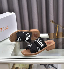 Chloe Woody Heeled Mules With Original Box & Dust Cover