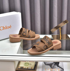 Chloe Woody Heeled Mules With Original Box & Dust Cover